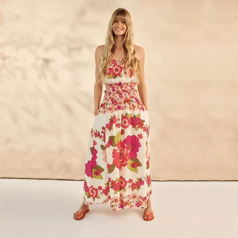 Love The Label | Floral 100% Cotton Briar Maxi Skirt + Tube Top Set | NWT